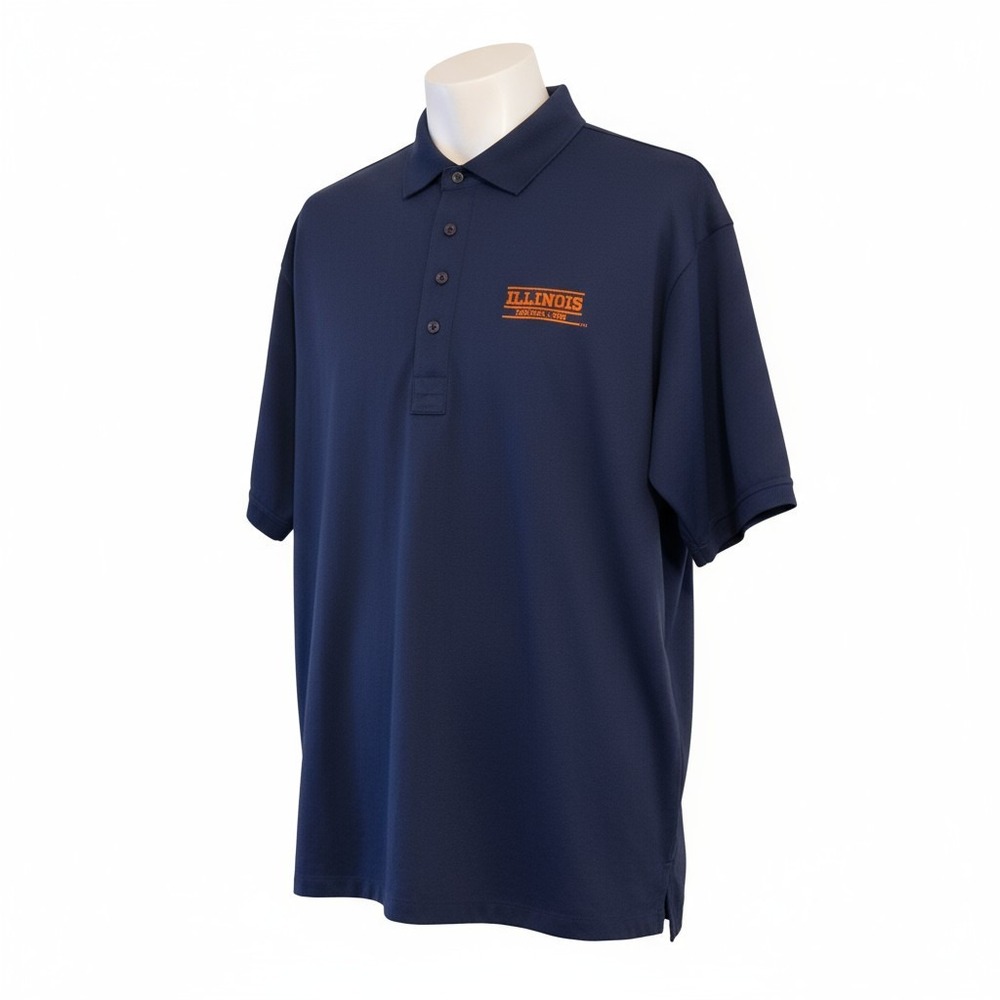 Illinois Fighting Illini Polo Shirt La Mode Active Sportswear‎ Mens XL